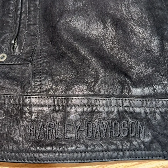 Harley Davidson Thornton Buffed Leather Jacket Size XL - Picture 7 of 13